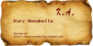 Kurz Annabella névjegykártya
